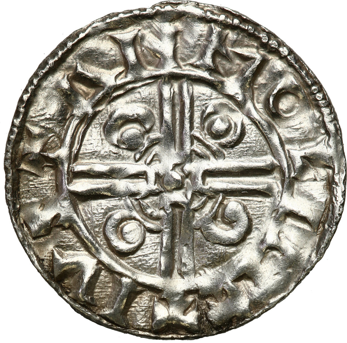 Anglia. Cnut (1016-1035). Denar typu Pointed Helmet